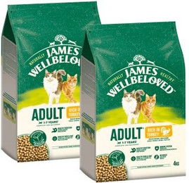 Produktbild von James Wellbeloved Trockenfutter Katze Adult Truthahn - 2 x 4 kg