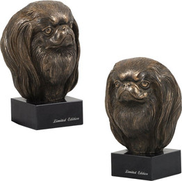 Produktbild von Japanese Chin Hundestatue auf Steinsockel