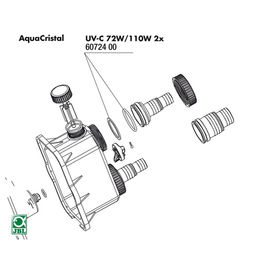 Produktbild von JBL Ersatzteil 2x Dichtungen Tülle für UV-C 72 / 110 W
