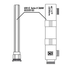 Produktbild von JBL Ersatzteil Gehäuse und Quarzglas für UV-C 36W - 1000 g