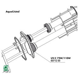 Produktbild von JBL Ersatzteil Halteplatte Quarzglas für UV-C 72 / 110 W