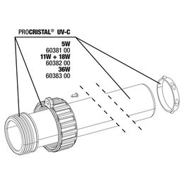 Produktbild von JBL Ersatzteil PC UV-C Quarzglas Set 36 W