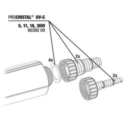 JBL Ersatzteil PC UV-C Schlauchanschluss Set – Bild 1 von 2