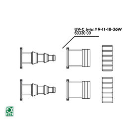JBL Ersatzteil Tüllen 12-25 und 32mm mit Mutter für UV-C 9-36 W – Bild 1 von 3
