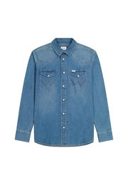 Jeanshemd Western Mid Light Wash – Bild 1 von 6