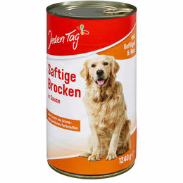 Produktbild von Jeden Tag Hund Saftige Brocken mit Geflügel & Reis