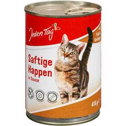 Produktbild von Jeden Tag Katze Saftige Happen in Sauce mit Kalb & Geflügel