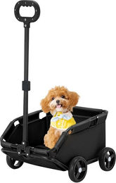 JEOBEST Hundebuggy Mini-Hundewagen für kleine Hunde & Katzen, Faltbarer Einkaufswagen mit ausziehbarem Ziehgriff Im Freien – Bild 1 von 5