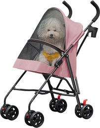 JEOBEST Hundebuggy Pets, Faltbarer Hundewagen, Katzenbuggy für kleine Hunde Katzen, Moskitonetz, Becherhalter – Bild 1 von 4