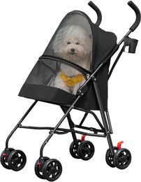 JEOBEST Hundebuggy Pets, Faltbarer Hundewagen, Katzenbuggy für kleine Hunde Katzen, Moskitonetz, Becherhalter – Bild 1 von 4
