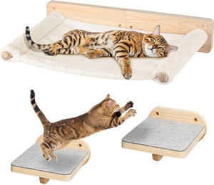 Produktbild von JEOBEST Katzen-Kletterwand Katzenmöbel aus Holz Katzentreppe,