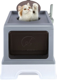 Produktbild von JEOBEST Katzentoilette, Ausziehbares Tablett, Schaufel, Bürste,für Katzen verschiedener Größen