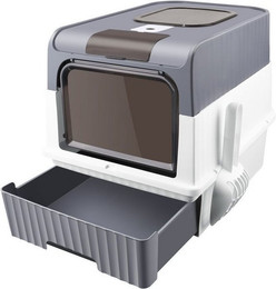 Produktbild von JEOBEST Katzentoilette faltbar mit Deckel und ausziehbarem Tablett