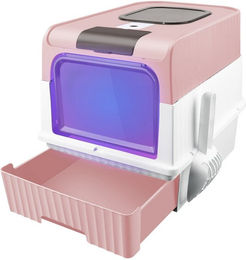 Produktbild von JEOBEST Katzentoilette Katzenklo, Katzentoilette mit UV-Sterilisation, Deodorierung & Sterilisation, mit Schaufel & Schublade