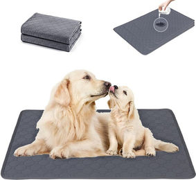 Produktbild von JnTech Waschbares Haustier-Set aus Haustier-Pipi-Matte für breiten Hunde-Pipi-Haustier für und große Pipi-Unterlage Auslauf Schnell Voll Super Säugen Geeignet für Alle Wiederverwendbar x 2 graue