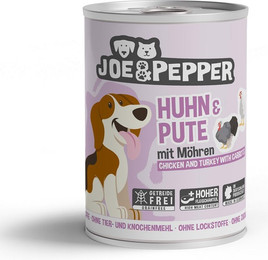 Produktbild von Joe & Pepper Dog Huhn & Pute mit Möhren - 6 x 400 g