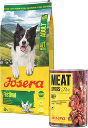 Produktbild von JOSERA Festival mit leckerer Soße für wählerische Hunde 12,5 kg + 800g GRATIS