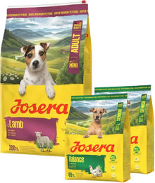 Produktbild von JOSERA Lamb Adult Mini Monoproteinfutter für kleine Hunde 10 kg + 2x900g GRATIS