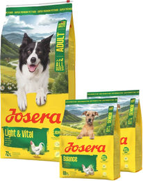 Produktbild von JOSERA Light Vital für Hunde zur Unterstützung der Gewichtskontrolle 12,5kg + 2x900g GRATIS
