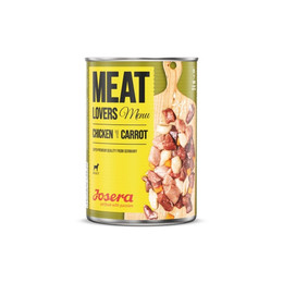 Produktbild von Josera Meat Lovers Menü Chicken with Carrot Nassfutter für Hunde - 6 x 400 g