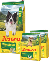 Produktbild von JOSERA Salmon and Potato Adult getreidefreies Futter für Hunde mit empfindlichem Magen 12,5kg + 2x900g GRATIS