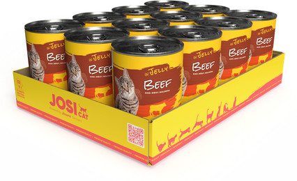 Produktbild von JosiCat Beef in Jelly - 3 x 400 g