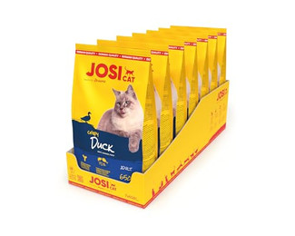 Produktbild von JosiCat Crispy Duck Katzen Trockenfutter - 7 x 650 g