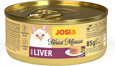 Produktbild von JosiCat Finest Mousse with Liver 12x85g
