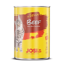 Produktbild von JosiCat Katzen Nassfutter Beef in Jelly - 12 x 400 g