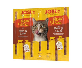 Produktbild von JosiCat Meat Sticks Rind & Lamm Katzensnack - 20 x 35 g