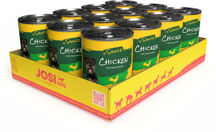 Produktbild von JosiDog Chicken in Sauce - 12 x 415 g