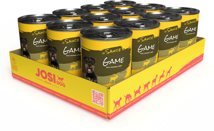 Produktbild von JosiDog Game in Sauce Wild Nassfutter für Hunde - 12 x 415 g