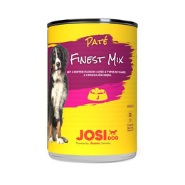 Produktbild von JosiDog Paté Finest Mix Nassfutter für Hunde - 12 x 400 g