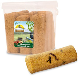 Produktbild von JR FARM Erdnussbutter-Rollen mit Regenwürmern für Wildvögel - 3,15 kg