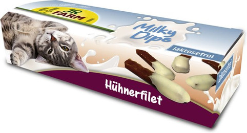Produktbild von JR FARM Milky-Dips 30g Katzensnack Hühnerfilet 6 x 30g