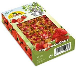 Produktbild von JR Farm Nagolade Nager-Tafel Erdbeere - 125 g