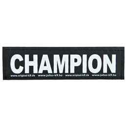 Produktbild von Julius-K9 Klettaufschrift CHAMPION schwarz - 4,5 g