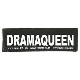Julius-K9 Klettaufschrift DRAMAQUEEN klein schwarz – Bild 1 von 5
