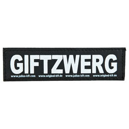 Produktbild von Julius-K9 Klettaufschrift GIFTZWERG baby schwarz