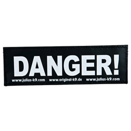 Produktbild von Julius-K9 Klettsticker "Danger!" Größe L