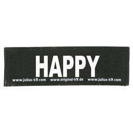 Julius-K9 Klettsticker "Happy" für Powergeschirr Größe Baby 2 / Mini-Mini / Mini / 0 – Bild 1 von 5