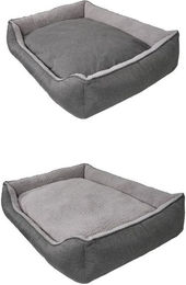 Produktbild von Jumeon Hundebett Erhältlich in 3 Größen (60cm, 80cm, 100cm), Plüsch Polyester, Ultraweiches Füllmaterial Maschinenwaschbar Gelenkschonend