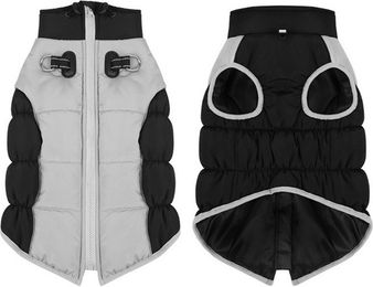 Jumpeak Hundemantel hundemantel winter,hundemantel für grosse hunde,5kg-40kg, Reflektierender Aufkleber,Zugöse,Verlängerungsring,Reißverschluss – Bild 1 von 5