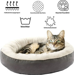 Produktbild von Jungengel Katzenliege Katzenbett Katzenkissen 55cm Grau
