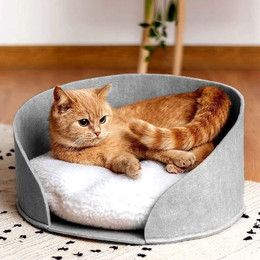 Produktbild von Jungengel Katzenliege Katzenbett mit Plüschkissen, Filz