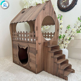 Produktbild von Jungengel Tierhaus Zweistöckiges Katzenhaus aus MDF