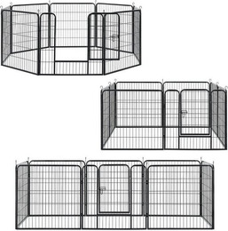 Produktbild von Juskys Welpenauslauf Plus 160x160x80 cm Metall