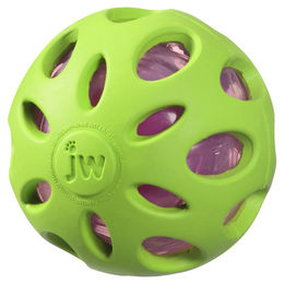 Produktbild von JW Crackle Ball Gummiball mit Kunststoff-Flaschenherz für Hunde Größe M - 1 Stk.