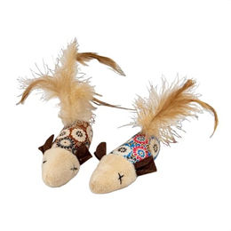 Jack and Vanilla Katzenspielzeug Bunte Mäuse mit Glöckchen 2 Stück – Bild 1 von 1