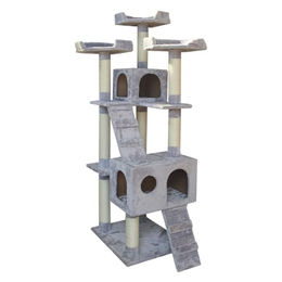 Jack and Vanilla Kratzbaum für Katzen Grau 50 x 50 x 170 cm – Bild 1 von 1